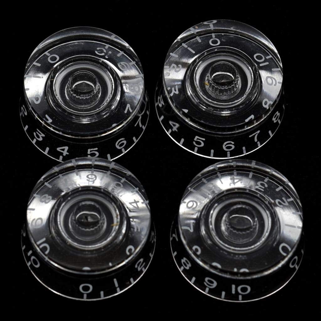 Dopro Pack of 4 American Spec LP Guitar Speed Dial Knobs 24 Fine Spline Control Knobs for Les Paul with CTS Spilit Shaft Pots Cl